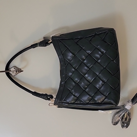 Like DREAMS Forest Green Woven Basketweave Satchel Shoulder Bag - Picture 2 of 10